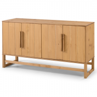 BALCÃO em cera com toque acetinado natural DE MADEIRA MACIÇA com 4 PORTAS e prateleira interna / coleção Acapulco